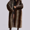 Agyness Brown Faux Fur Coat-Jaded London Online