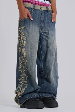 Applique Neo Colossus Jeans-Jaded London Discount
