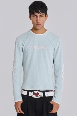 Aqua Tattoo Applique Tee-Jaded London Cheap