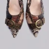 Arden Patchwork Slingback Kitten Heels-Jaded London Best