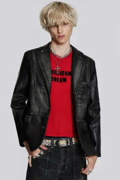 Ash Faux Leather Blazer-Jaded London Clearance