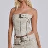 Axel Faux Leather Corset Top-Jaded London Hot