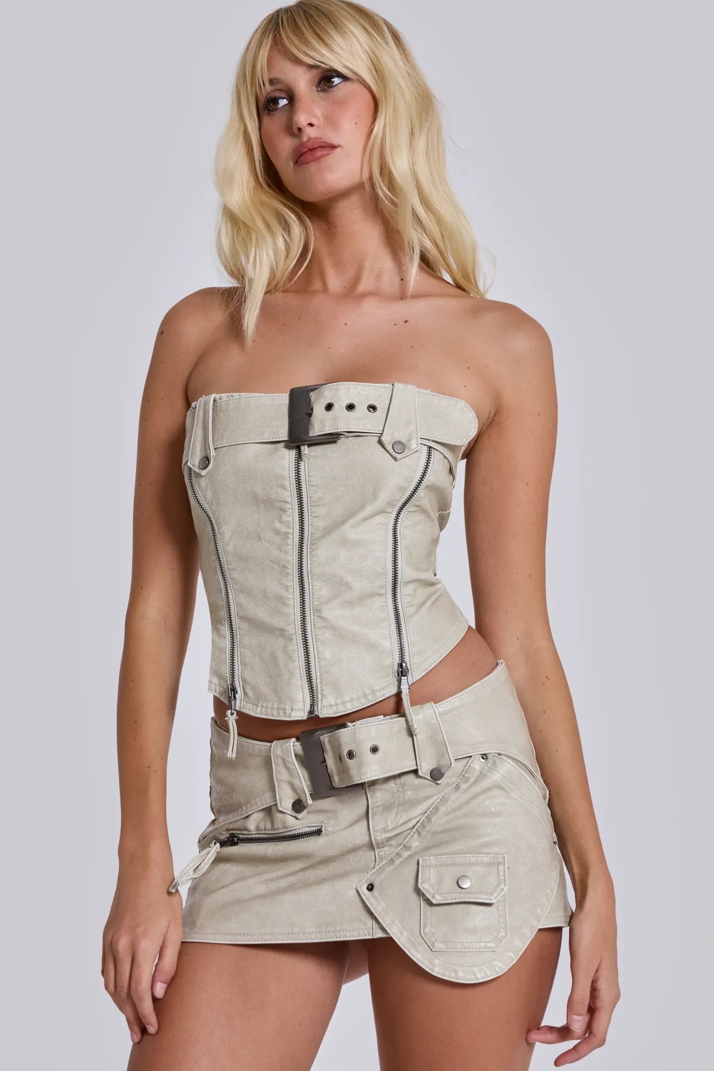 Axel Faux Leather Corset Top-Jaded London Hot