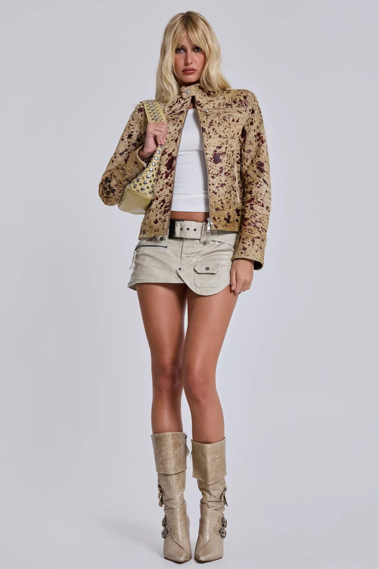 Axel Faux Leather Mini Skirt-Jaded London Shop