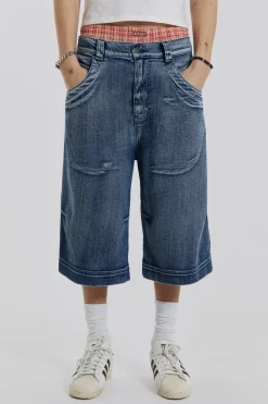 Axle Acid Wash Denim Jorts-Jaded London Best