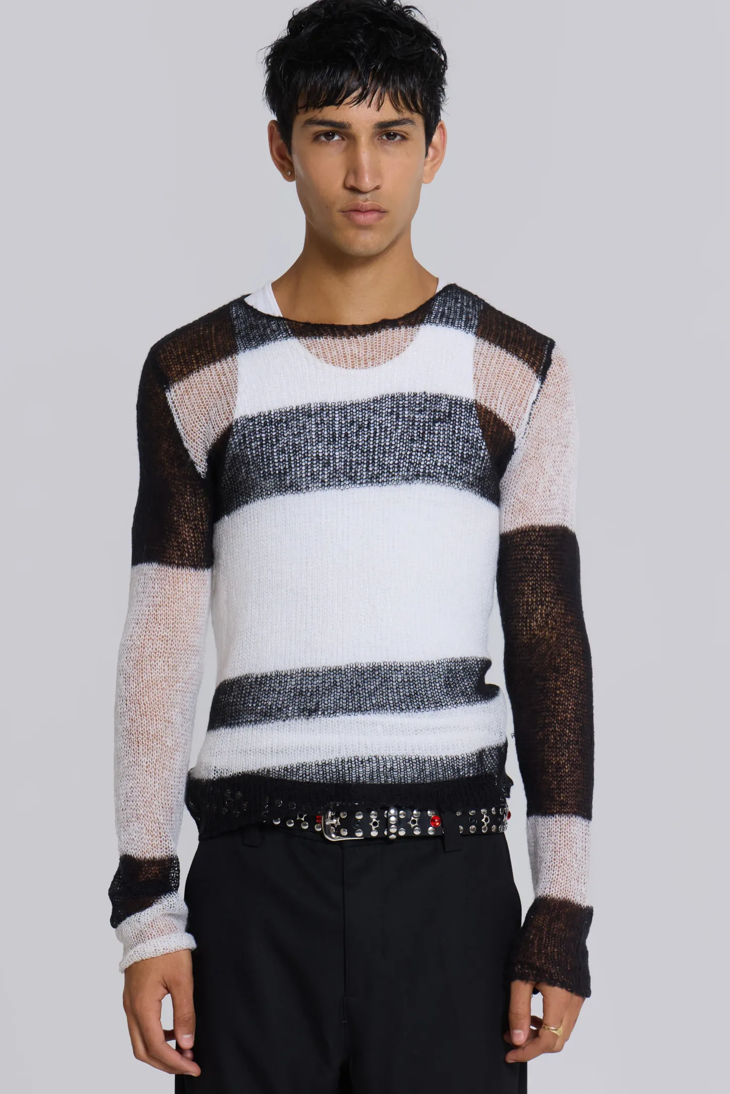 Band Knitted Jumper-Jaded London New
