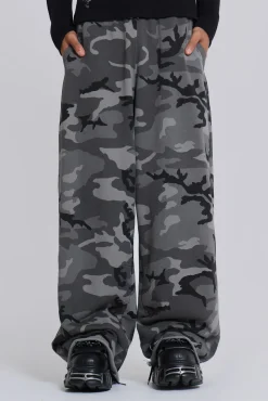 Black Baggy Camo Monster Joggers-Jaded London Fashion