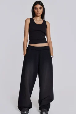 Black Baggy Monster Joggers-Jaded London Shop