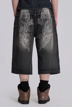 Black Ethereal Colossus Jorts-Jaded London Online