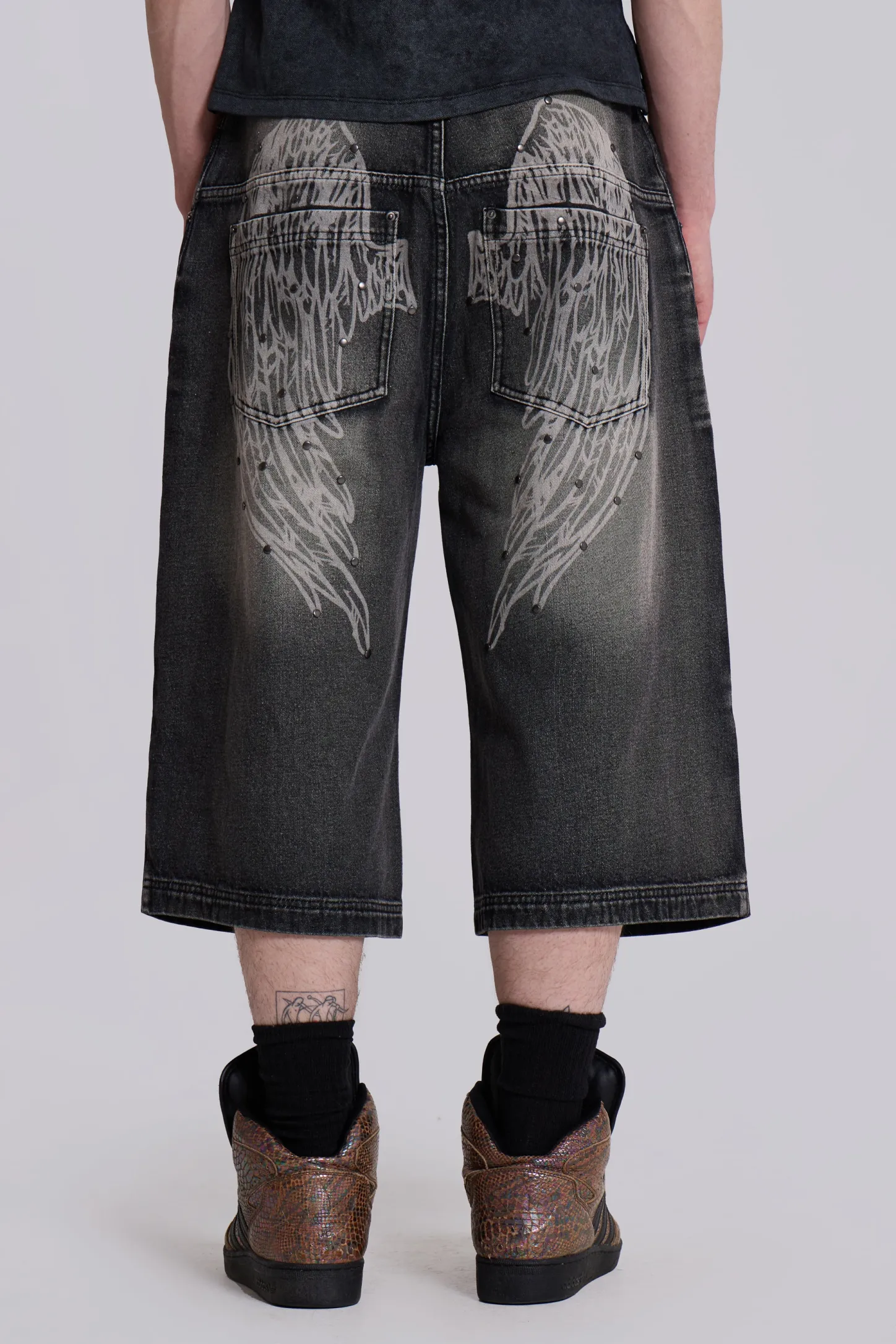Black Ethereal Colossus Jorts-Jaded London Online
