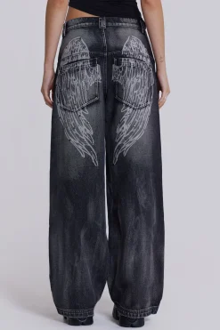 Black Ethereal Colossus Jeans-Jaded London Online