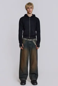 Black Mini Monster Hoodie-Jaded London Outlet