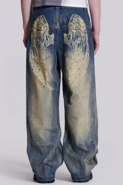 Blue Ethereal Colossus Jeans-Jaded London Clearance