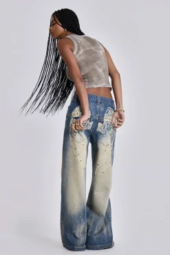 Blue Ethereal Colossus Jeans-Jaded London Flash Sale