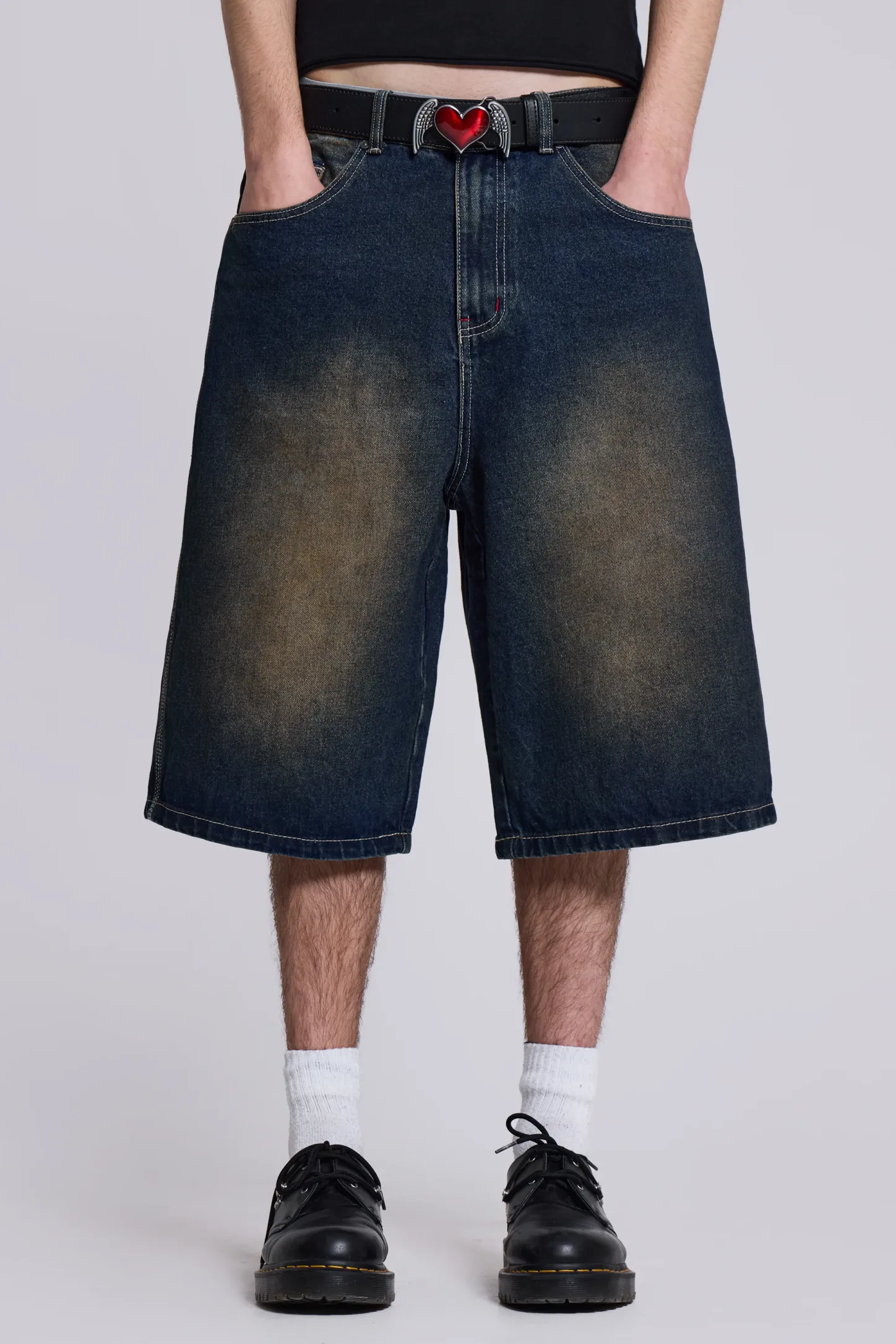 Bronx Jumbo Fit Denim Jorts-Jaded London Store
