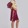 Burgundy Alyx Longline Football Shorts-Jaded London Hot