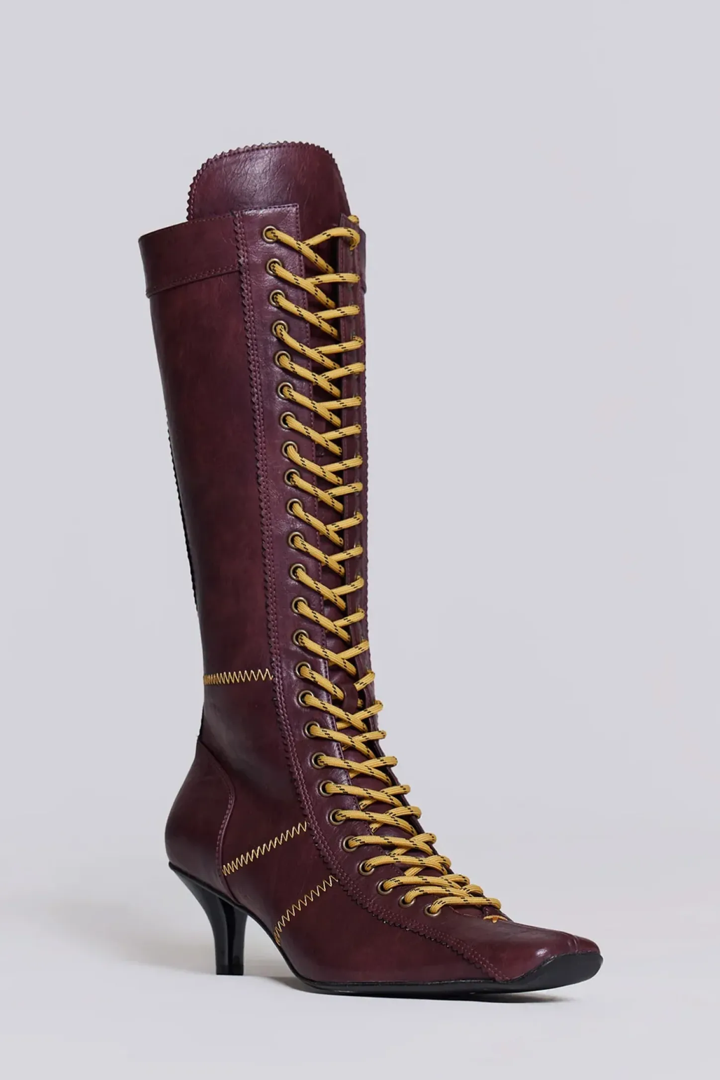 Burgundy Brooke Boxing Boot-Jaded London Store