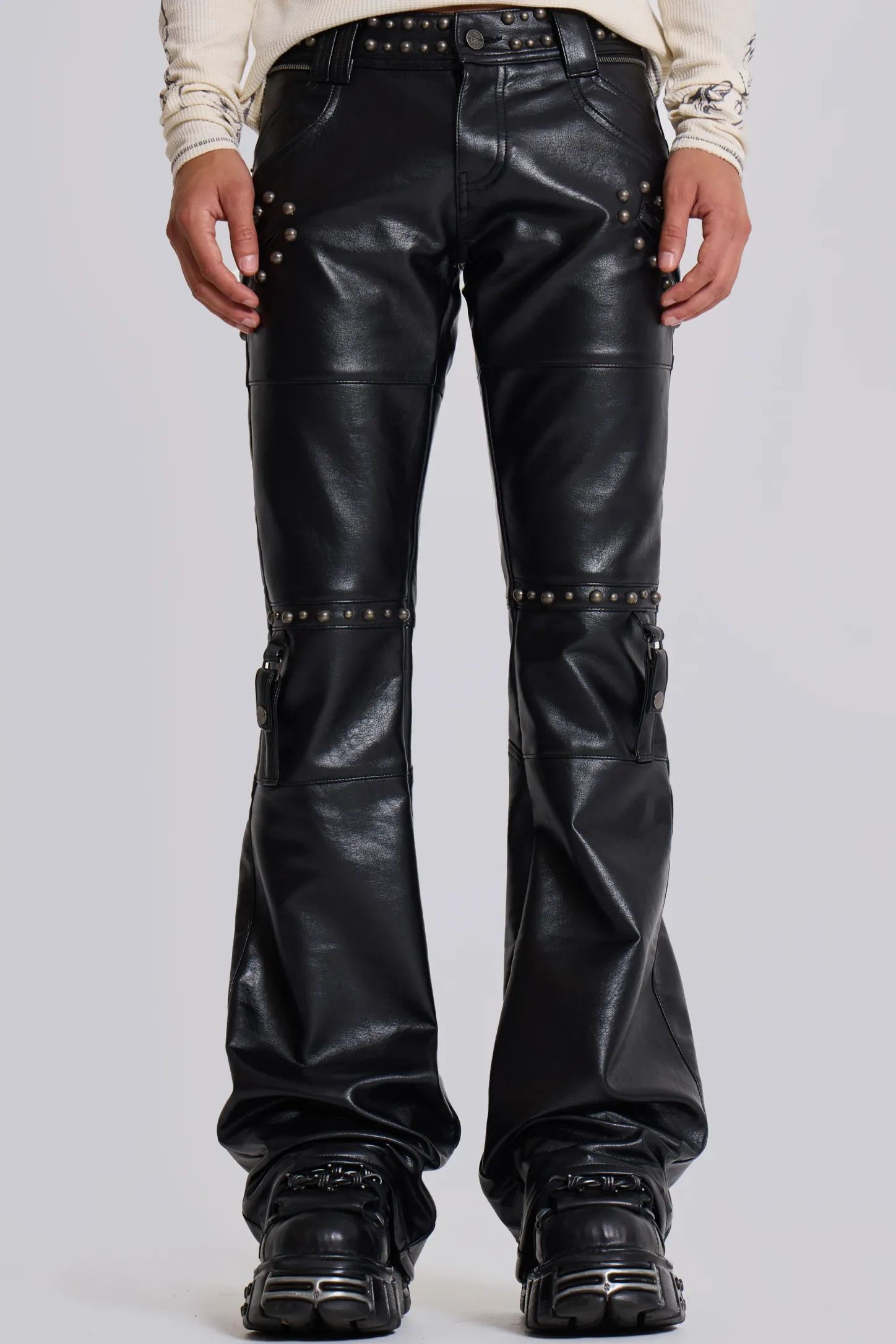 Carbon Studded Drift Pants-Jaded London Sale