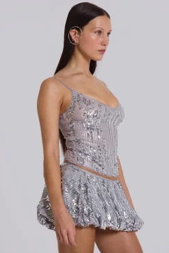 Cosmic Sequin Puffball Micro Skirt-Jaded London Cheap