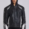 Crash Leather Biker Jacket-Jaded London New