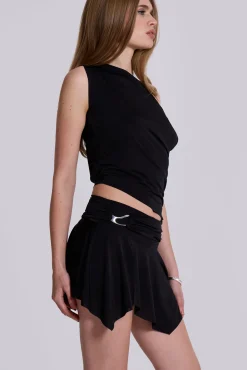 Dare To Drape Mini Skirt-Jaded London Store