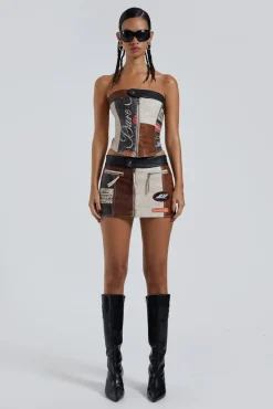 Daytona Vegan Leather Mini Skirt-Jaded London Fashion