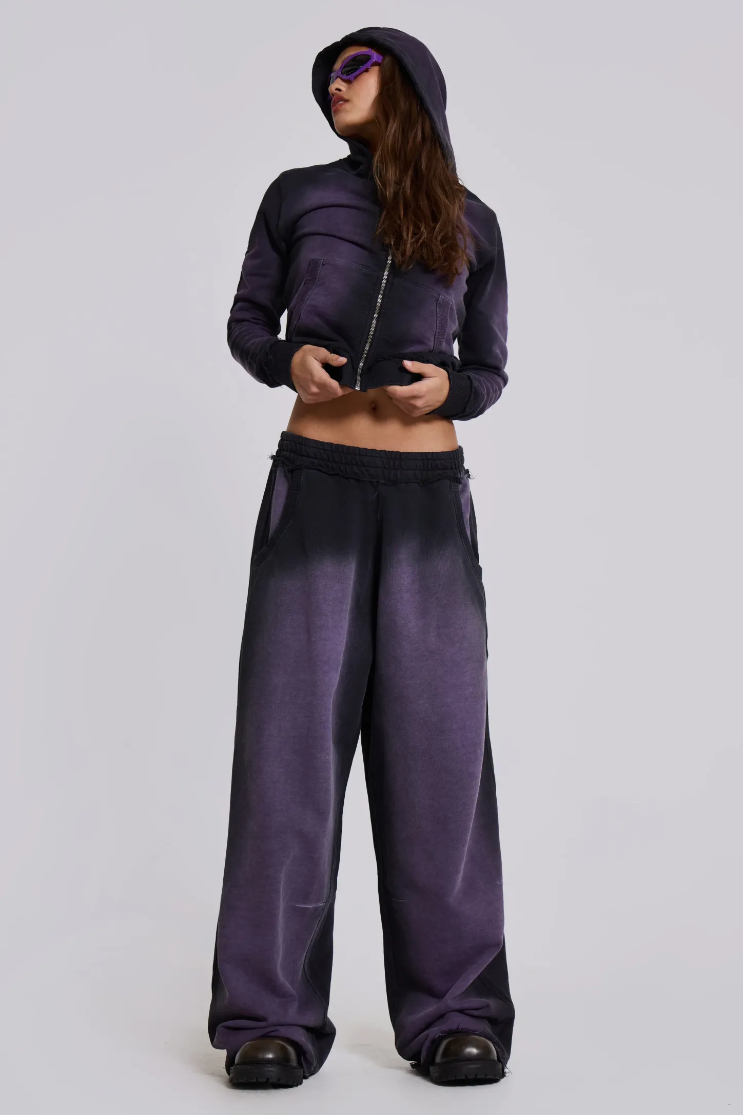 Deep Purple Fade Mini Monster Hoodie-Jaded London Discount