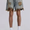 Dirty Bleach Revenge Jorts-Jaded London Online