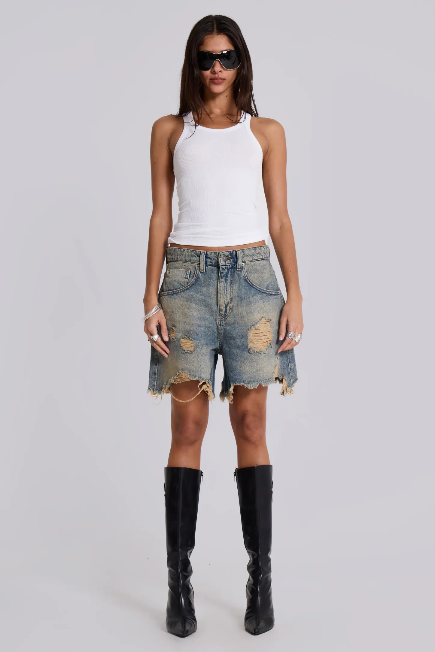 Dirty Bleach Revenge Jorts-Jaded London Hot