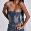 Elia Denim Corset Top-Jaded London Hot