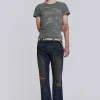 Embroidered Bass Jeans-Jaded London Discount