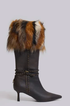 Fauna Faux Fur Healed Boot-Jaded London Cheap