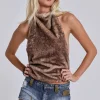 Faux Fur Zene Backless Top-Jaded London Fashion