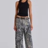 Forest Camo Colossus Jeans-Jaded London Fashion