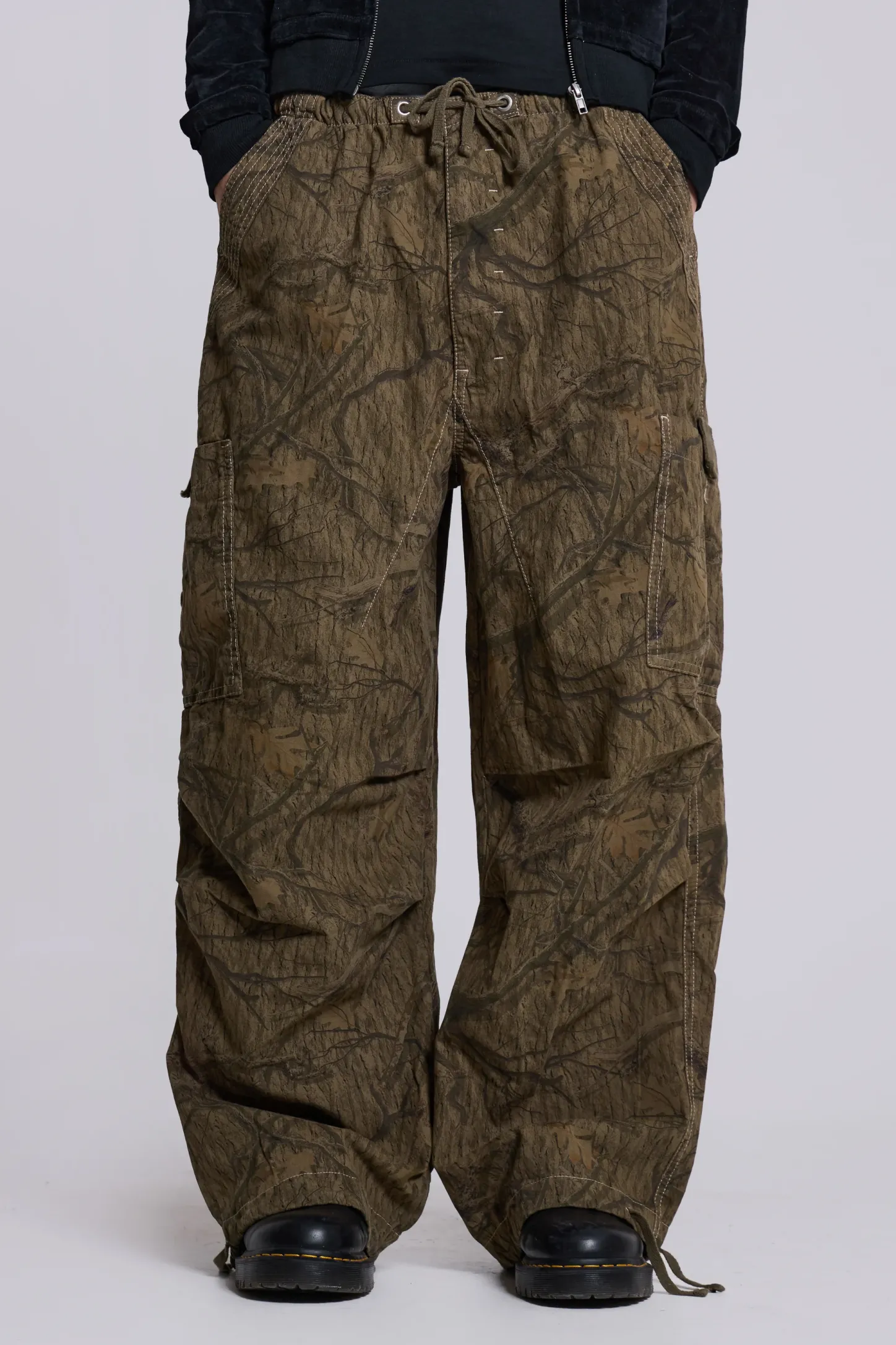 Forest Camo Parachute Pants-Jaded London Flash Sale