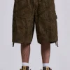Forest Camo Parachute Shorts-Jaded London Best Sale