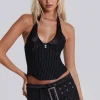 Girlfriend Halter Corset Top-Jaded London Clearance