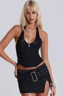 Girlfriend Halter Corset Top-Jaded London Clearance