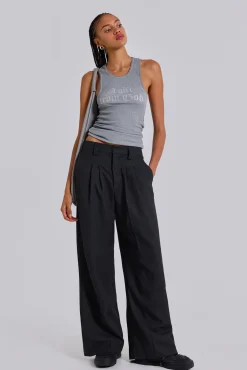Goliath Charcoal Suit Pants-Jaded London Shop