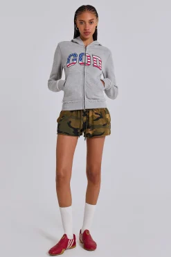 Grey Marl 'God' Mini Monster Hoodie-Jaded London Fashion