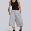 Grey Marl Monster Jogger Shorts-Jaded London Clearance