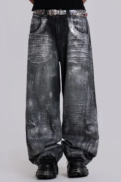 Gunmetal Colossus Jeans-Jaded London Cheap