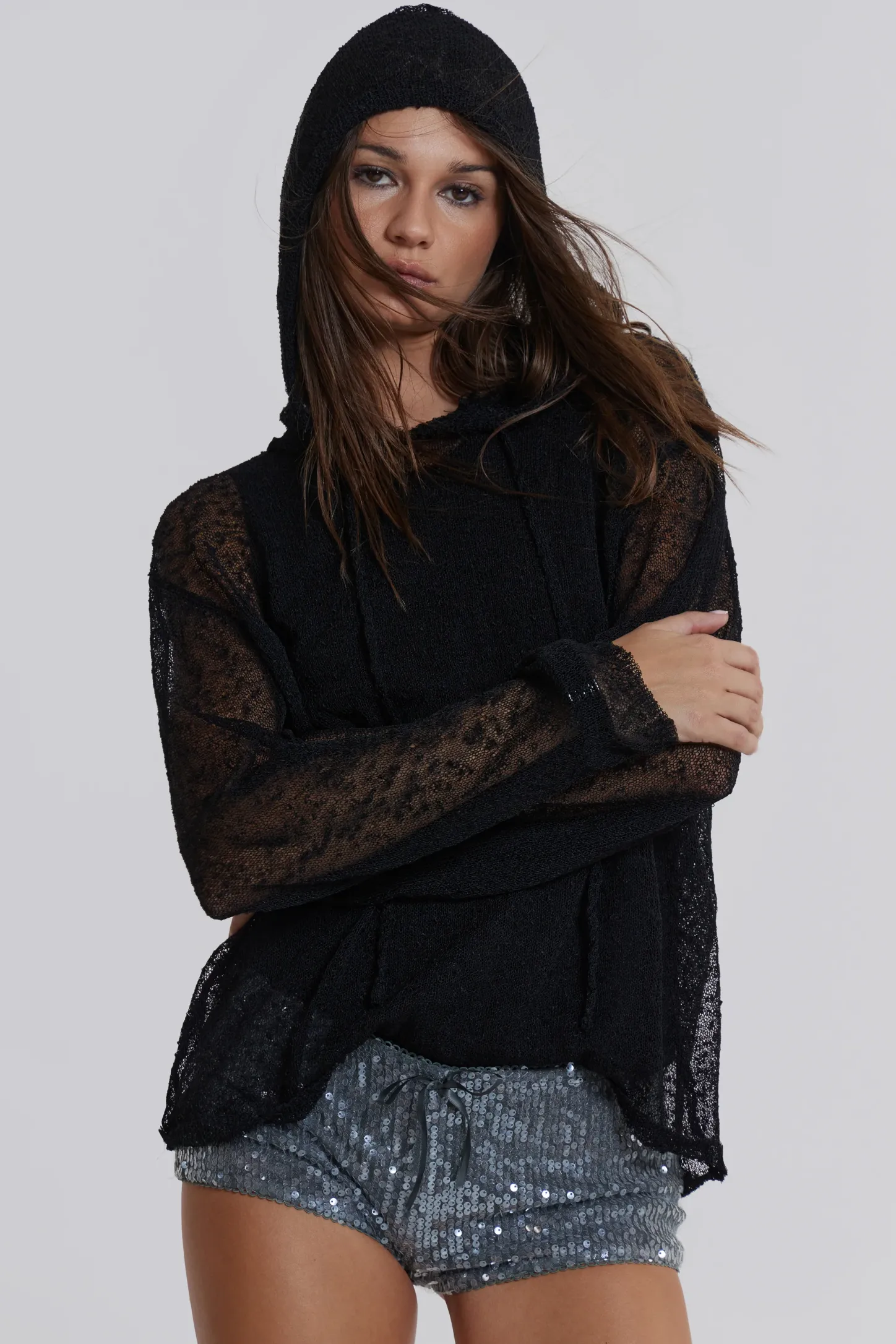 Haze Knit Hoodie-Jaded London Best Sale