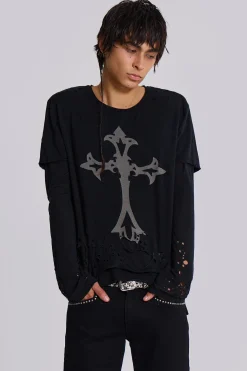 Hex Double Layer Mist Top-Jaded London Shop