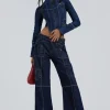 Hudson Indigo Denim Wash Cargo Jeans-Jaded London New
