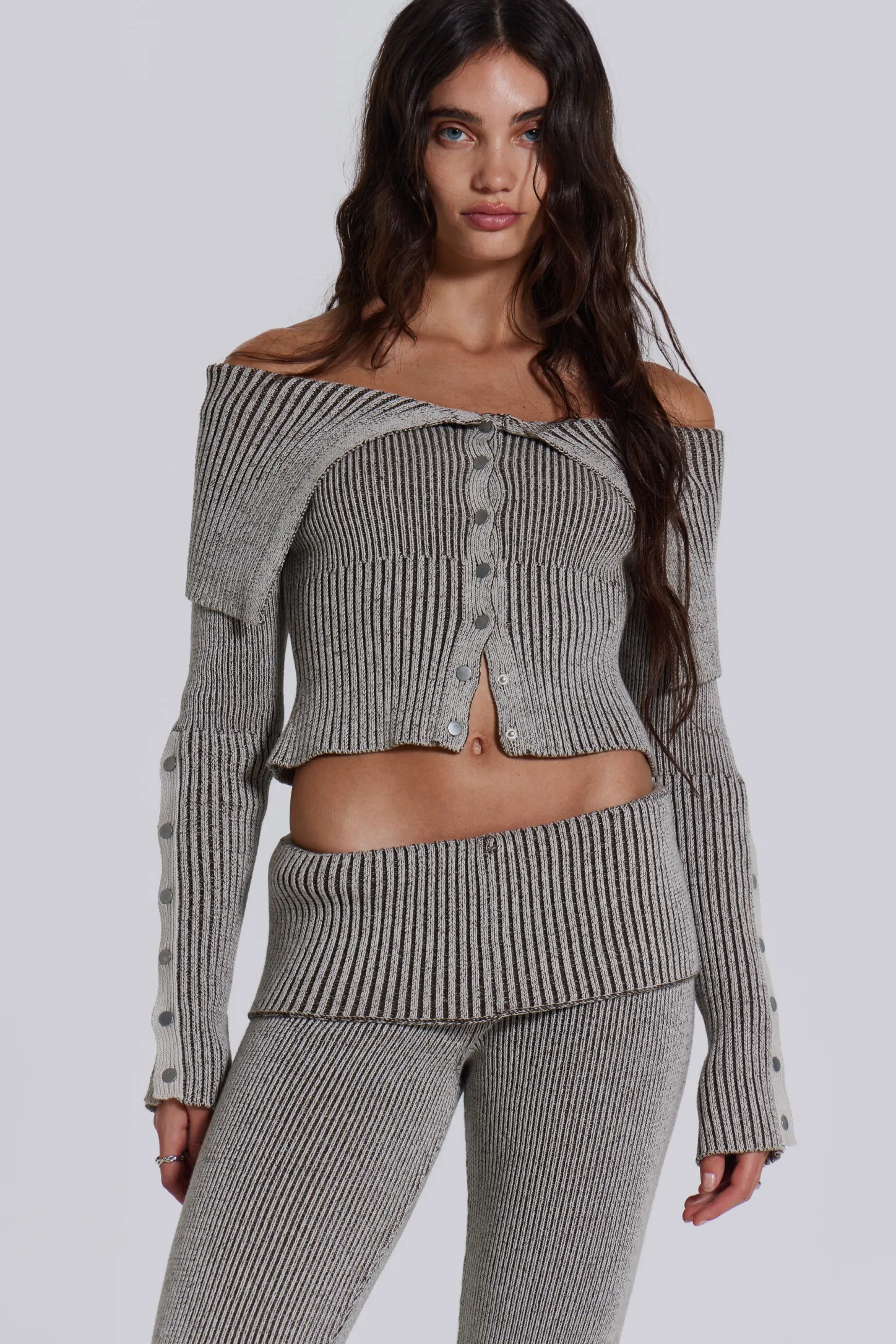 Kensu Off The Shoulder Knit Top-Jaded London Discount