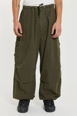Khaki Parachute Cargo Pants-Jaded London Sale