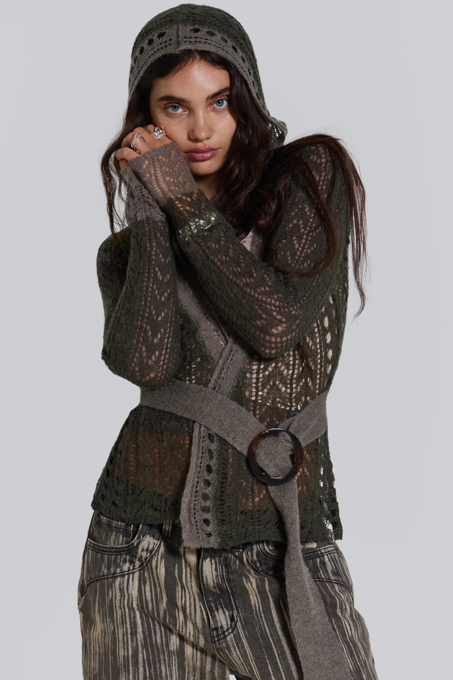 Kyra Hooded Knit Cardigan-Jaded London Fashion