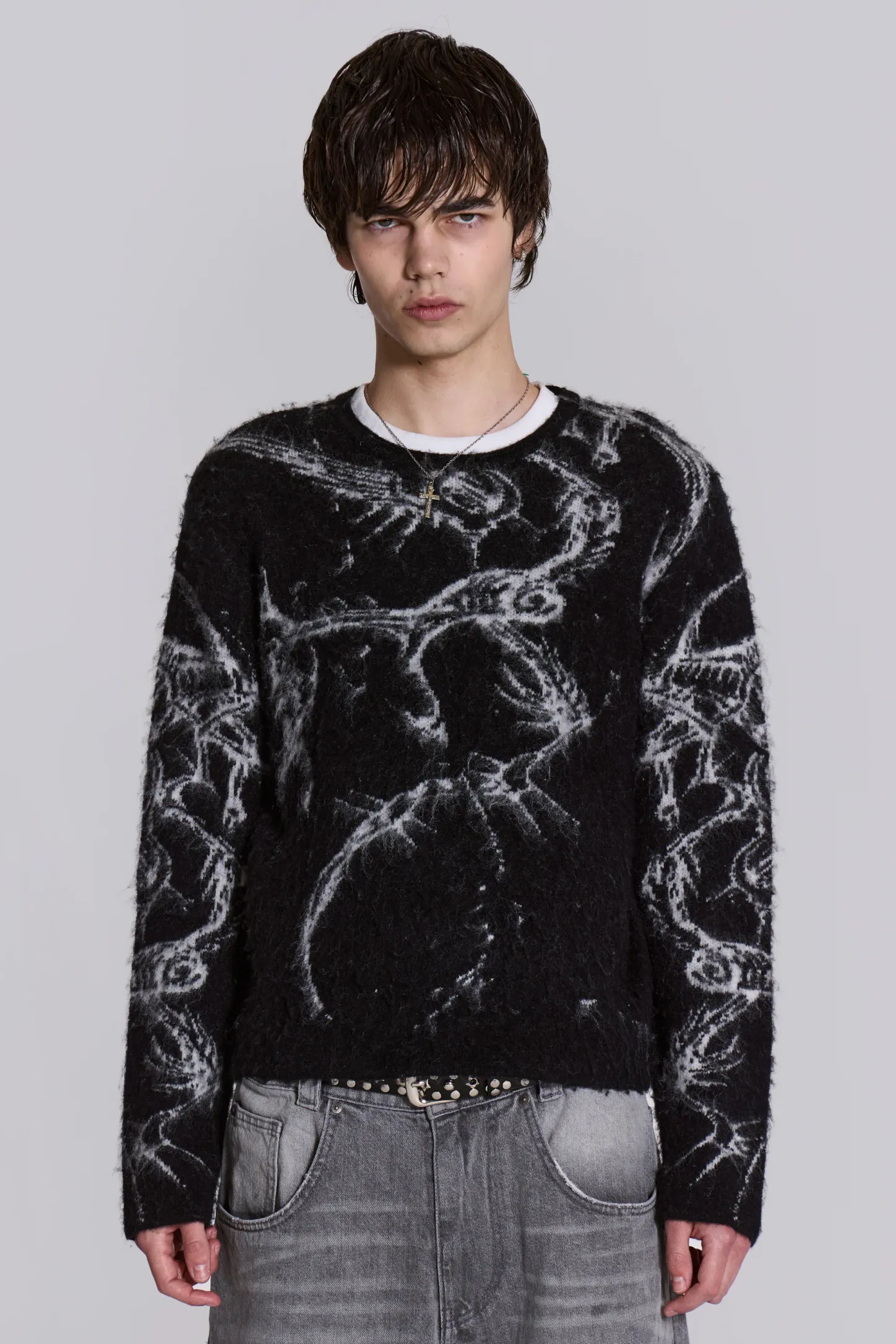 Lazy Willy Brushed Knit Jumper-Jaded London Sale