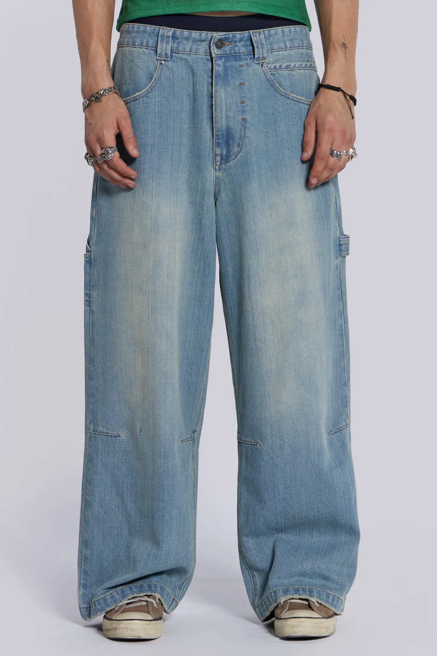 Light Wash Colossus Carpenter Jeans-Jaded London Outlet